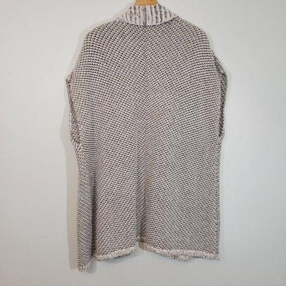 Chico’s Knit Cardigan Sweater Open Front Black Wht Metallic Sparkle Women’s XL - Picture 3 of 6